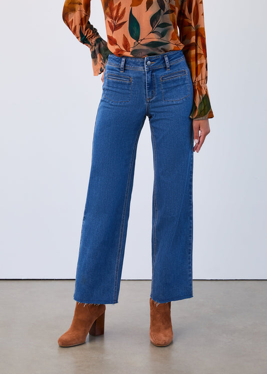 FDJ Olivia Wide Leg Denim Medium Wash 2741799