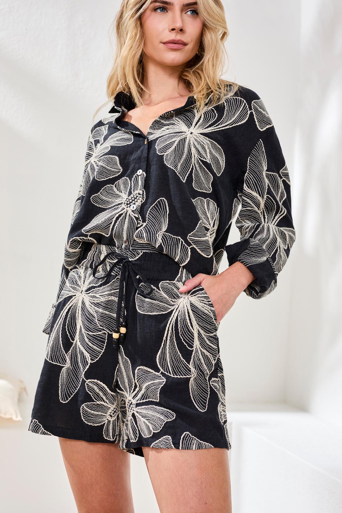 Tribal Pull On Short w/Drawcord  Black 30020-8377-0002