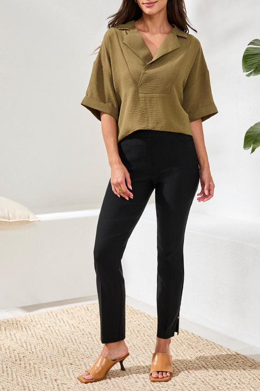 Tribal Flatten It Pull On Ankle Pant Black 30100-7165-0002