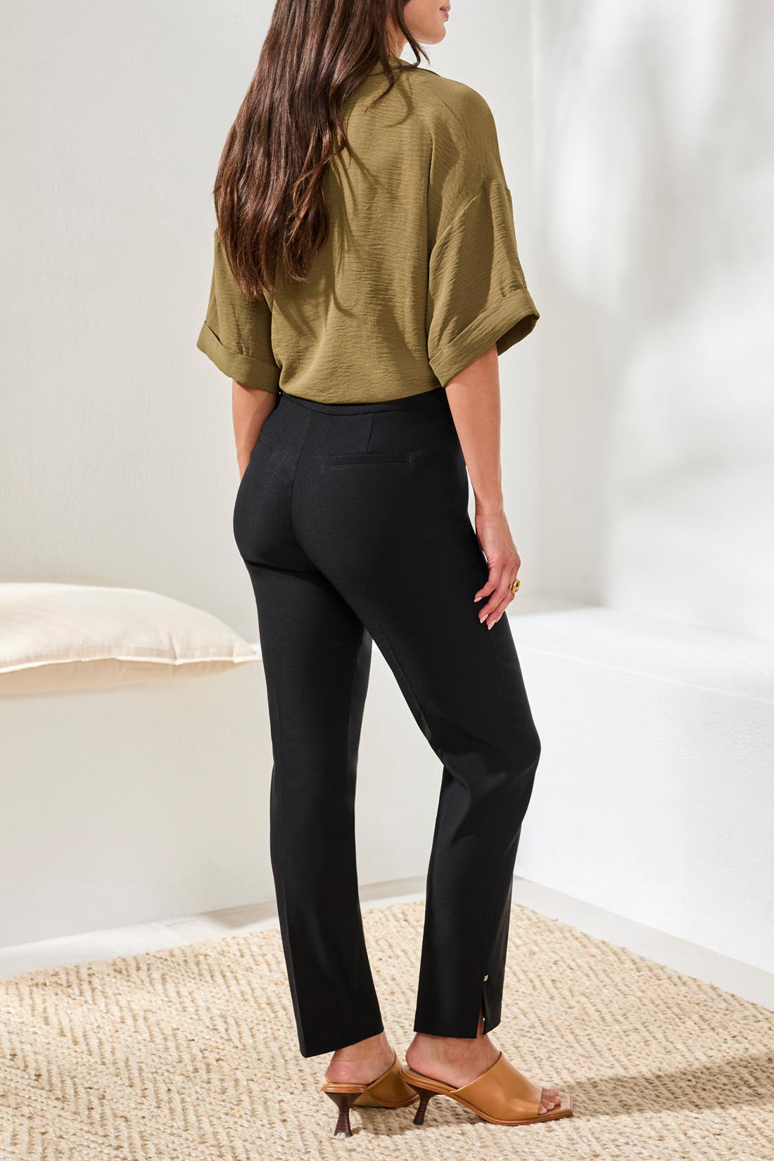 Tribal Flatten It Pull On Ankle Pant Black 30100-7165-0002