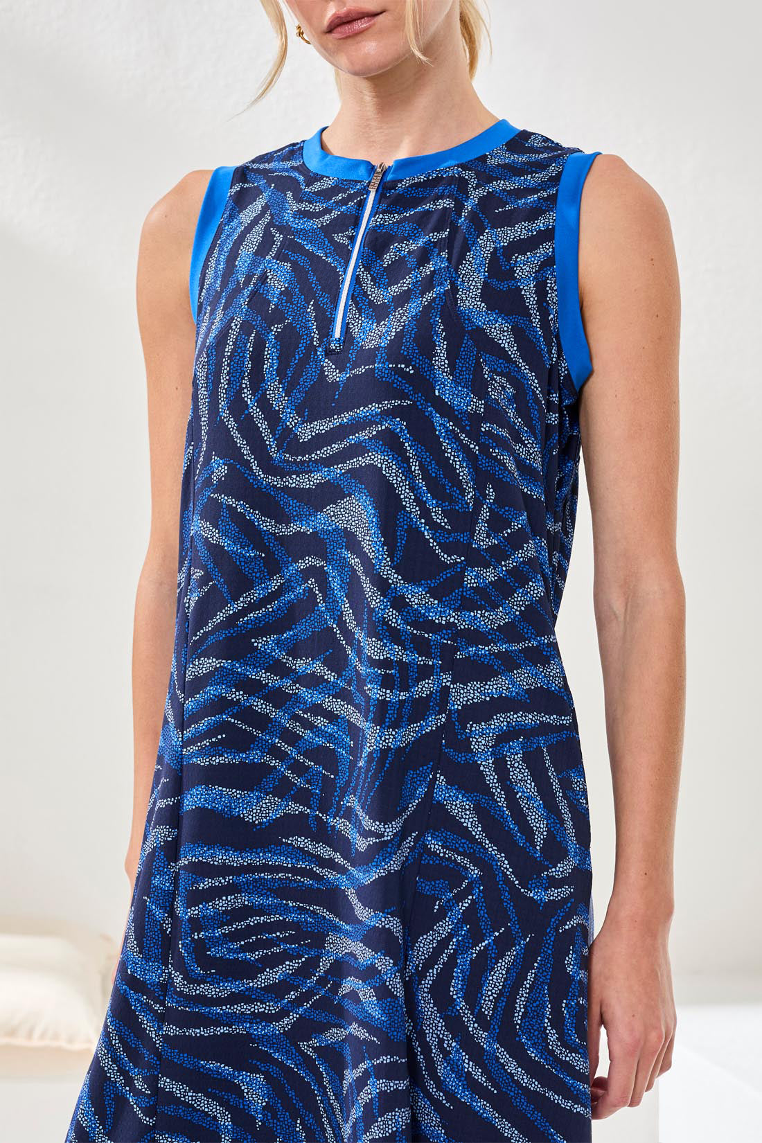 Tribal Sleeveless Crew Neck Dress Aquatic 30570-3024-1911