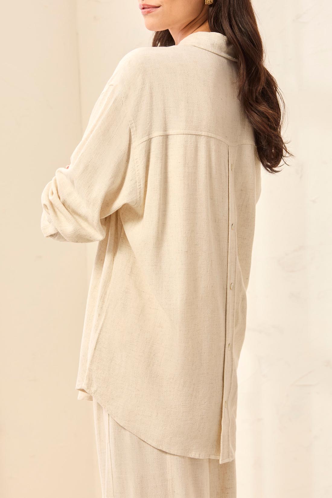 Tribal Long Sleeve Button Front Shirt w/Back Placket Canvas 30780-8388-1821
