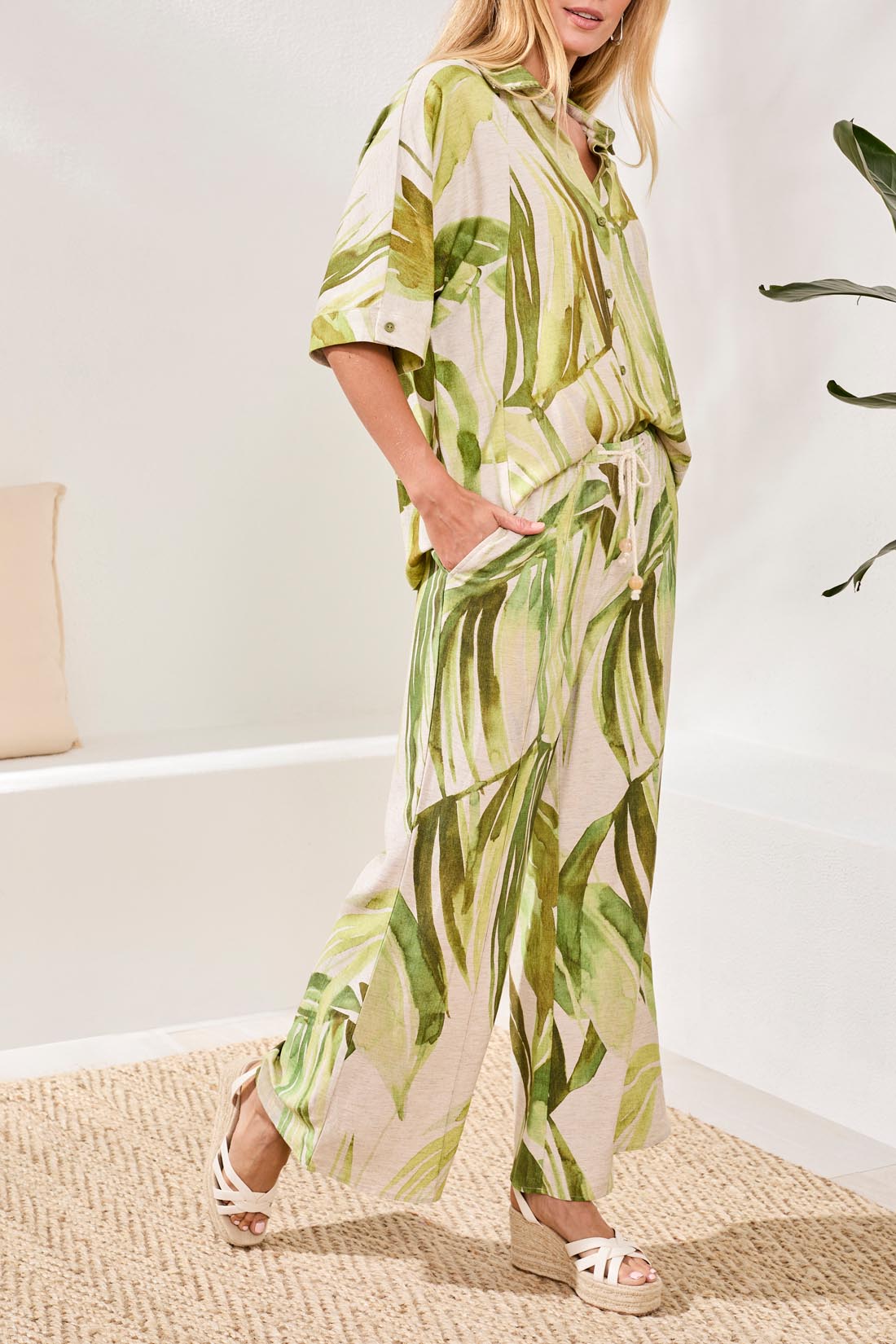 Tribal Pull On Ankle Pant w/Pintucks Mintlead 30700-8393-0584