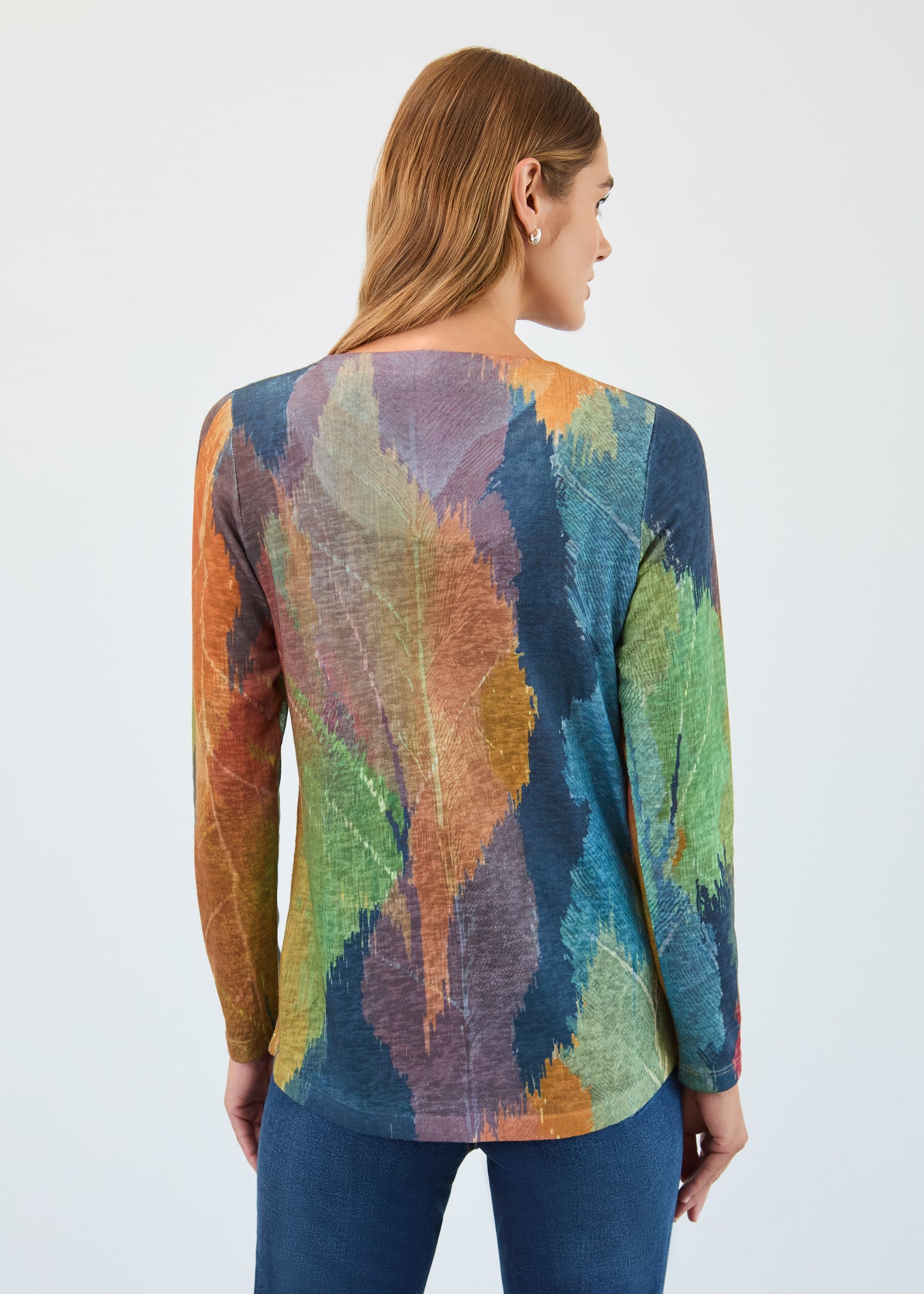 FDJ Long Sleeve Notch Neck Top  Dark Mara 3089451