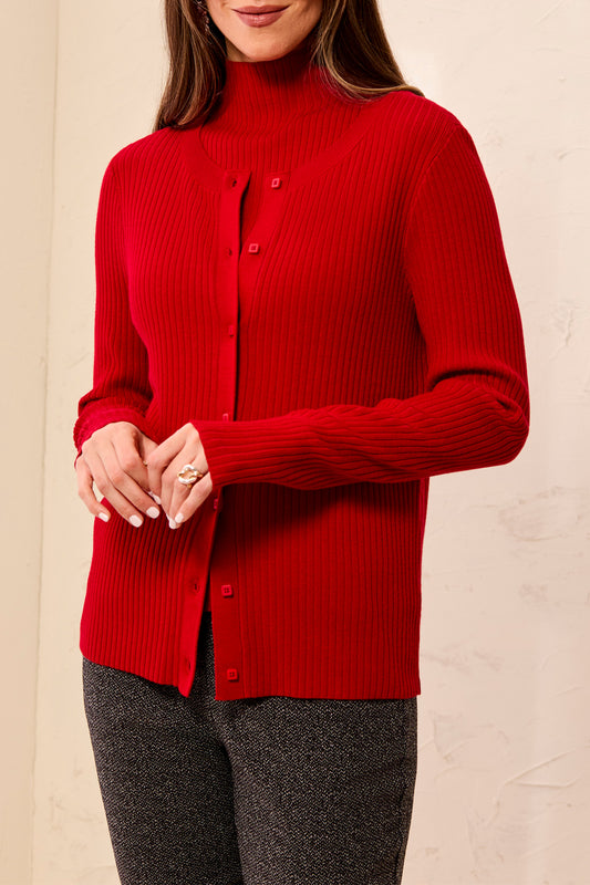 Tribal Long Sleeve Sweater Cardigan Chili Pepper 31230-835-3396