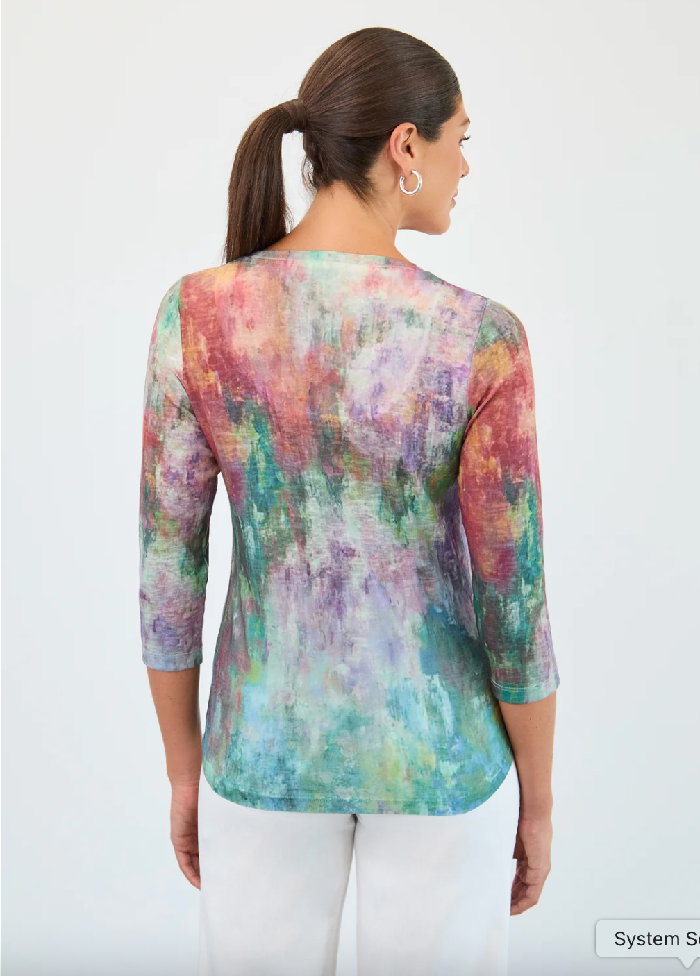 FDJ V-Neck Top  Floral Blur 3139451