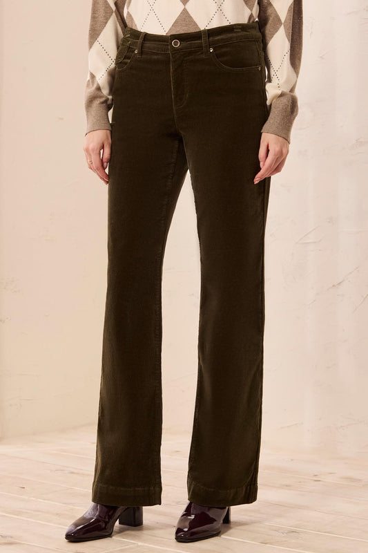Tribal Fly Front 5 Pocket Pant Basil  31670-3779-1218