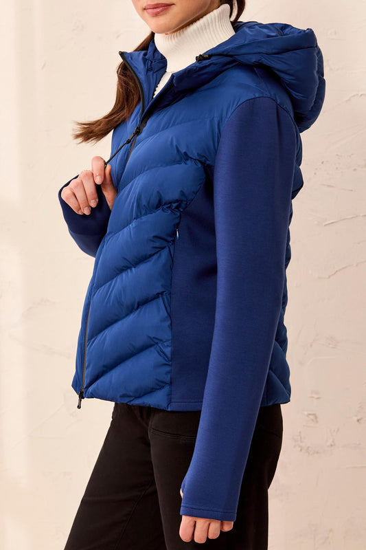 Tribal Long Sleeve Zip Front Puffer W/Removable Hood Estate Blue 31720-8512-3392