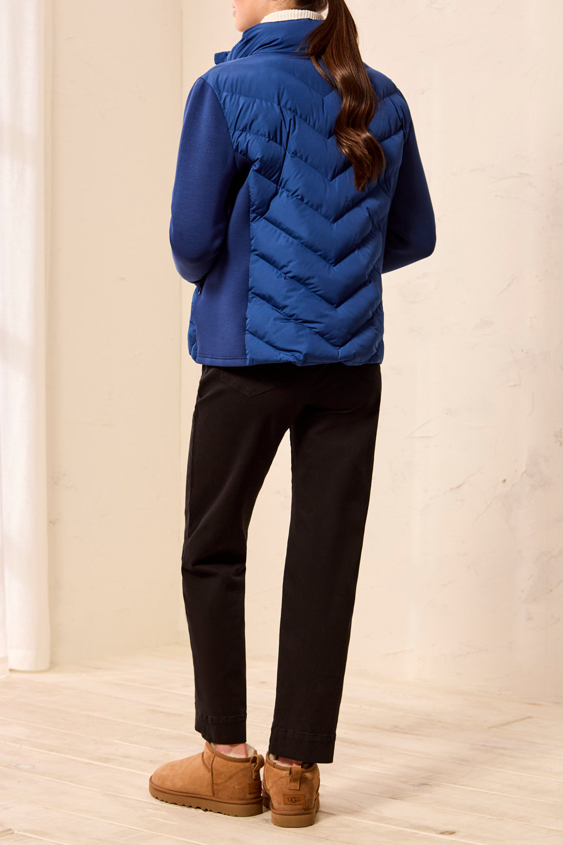 Tribal Long Sleeve Zip Front Puffer W/Removable Hood Estate Blue 31720-8512-3392