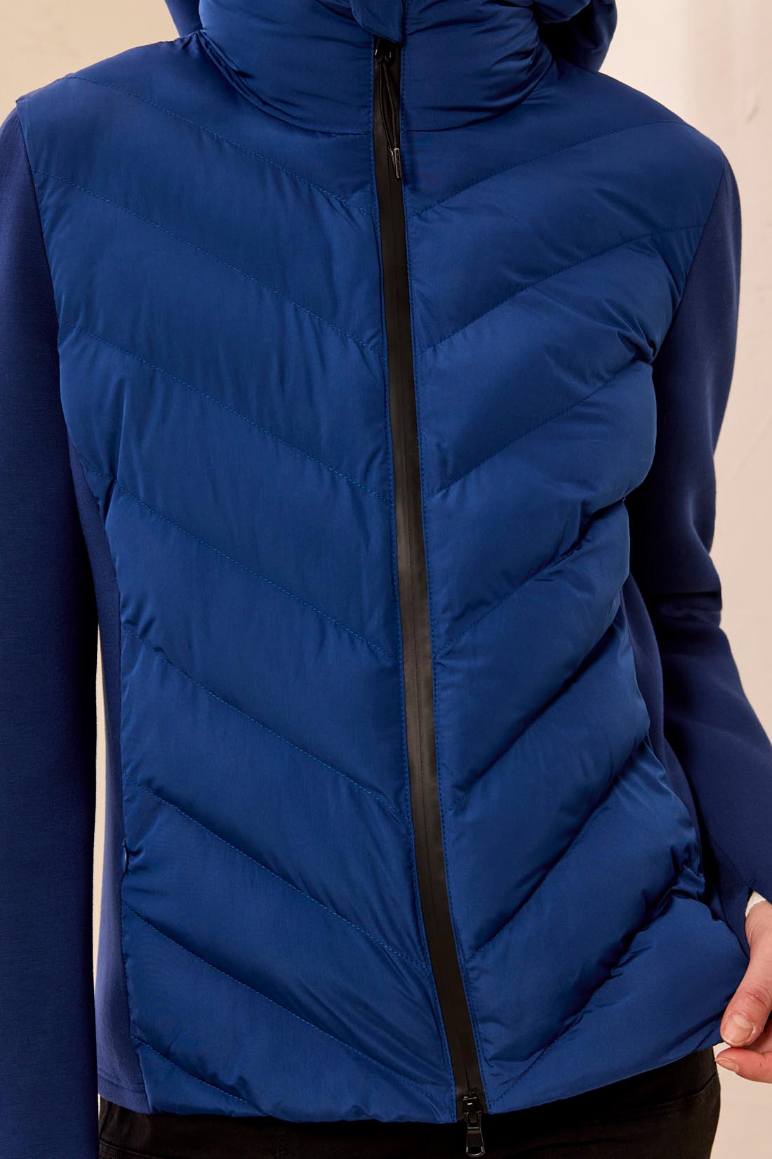 Tribal Long Sleeve Zip Front Puffer W/Removable Hood Estate Blue 31720-8512-3392