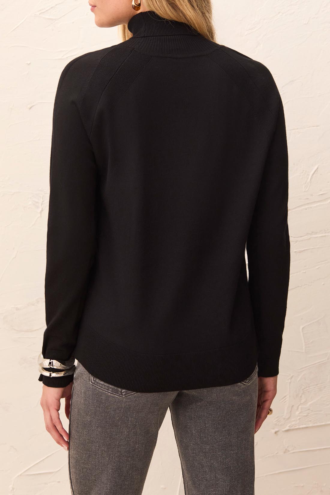 Tribal L/S Turtleneck Sweater Black 32100-8477-0002