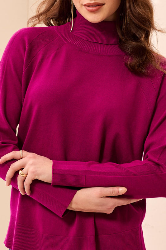 Tribal L/S Turtleneck Sweater Mulberry 32100-8477-0773