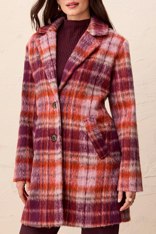 Tribal Long Sleeve Single Breasted Coat Fudge 32310-8538-0759