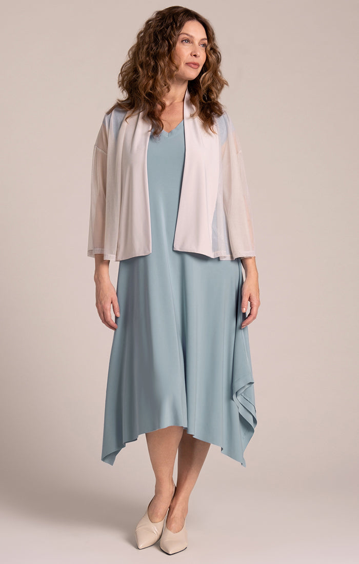 Sympli Mezza Luna Cardigan, Mesh Cashew 325177-4