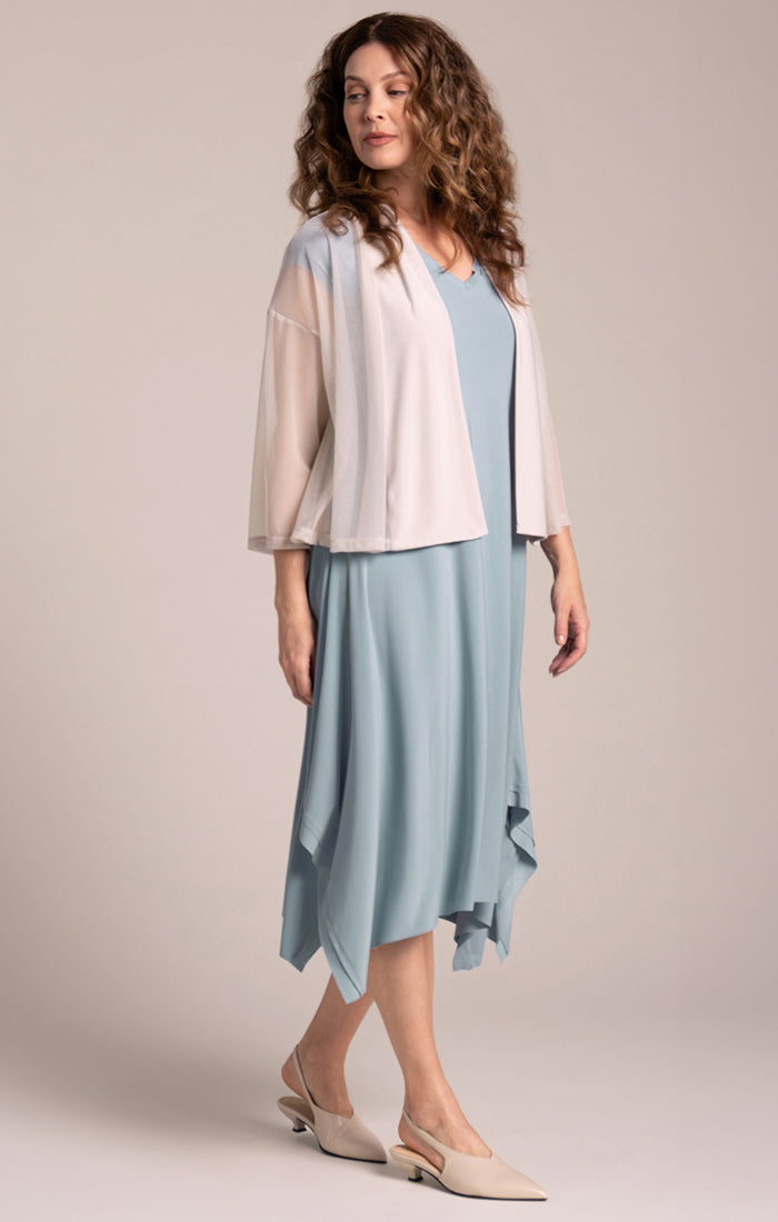 Sympli Mezza Luna Cardigan, Mesh Cashew 325177-4