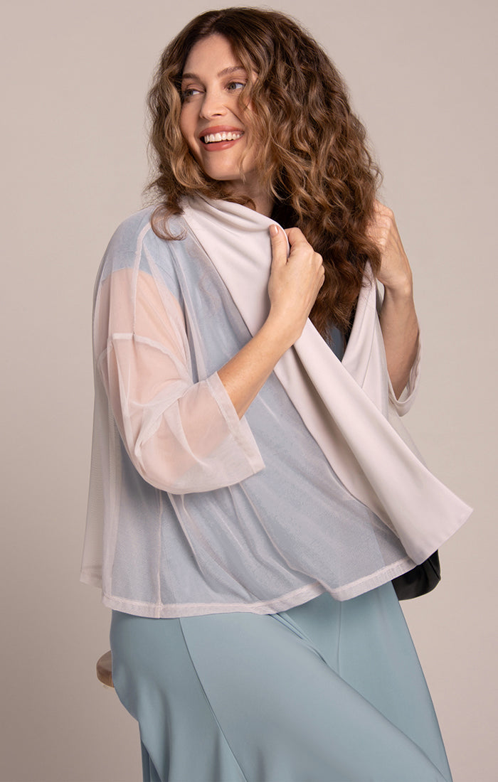 Sympli Mezza Luna Cardigan, Mesh Cashew 325177-4