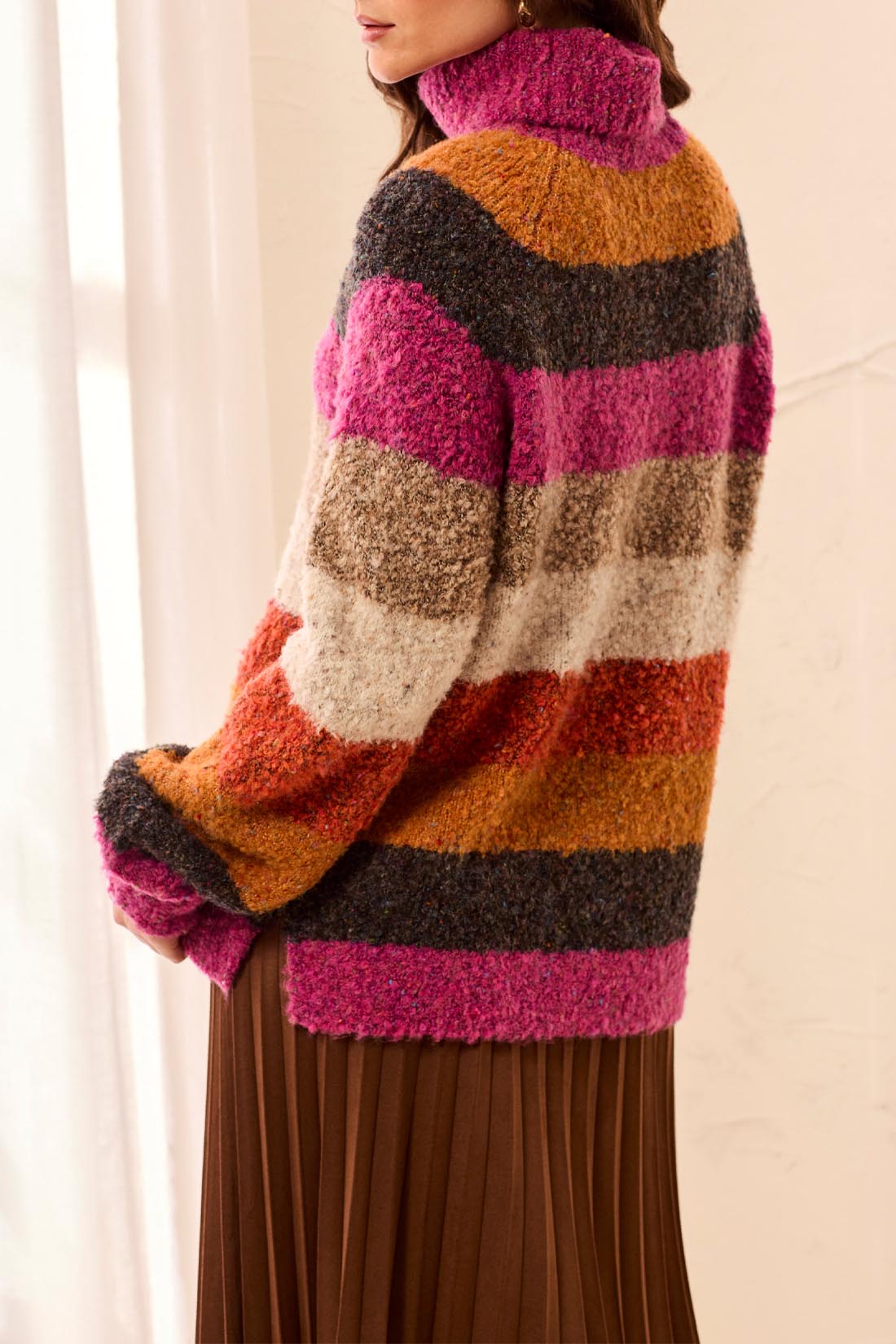 Tribal Long Sleeve Turtleneck Sweater  Mulberry 32640-8481-0773