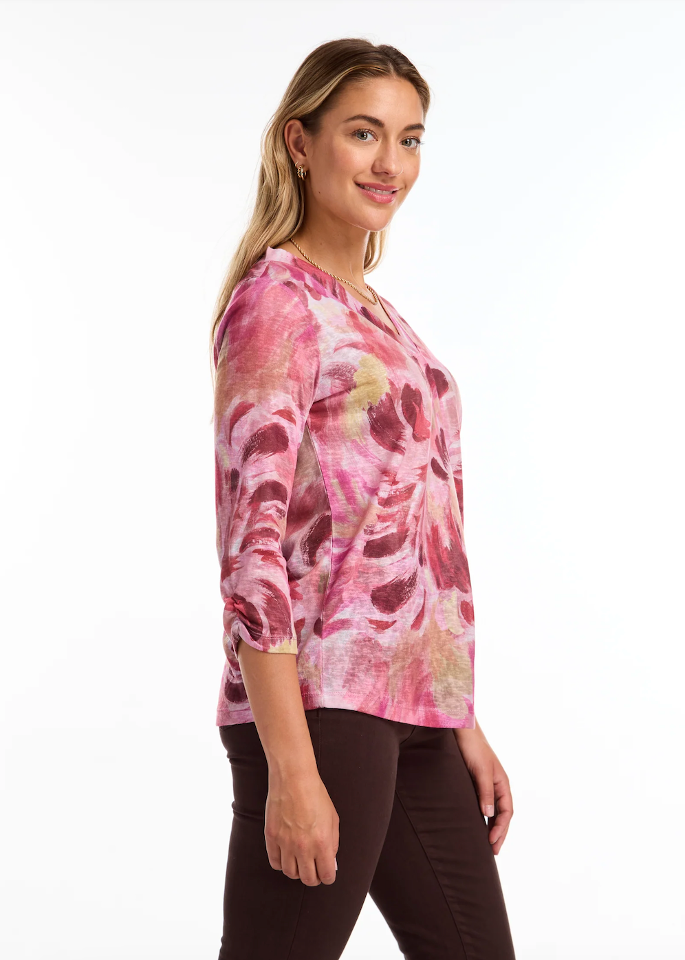 FDJ V-Neck Top Gallery Print 3373451