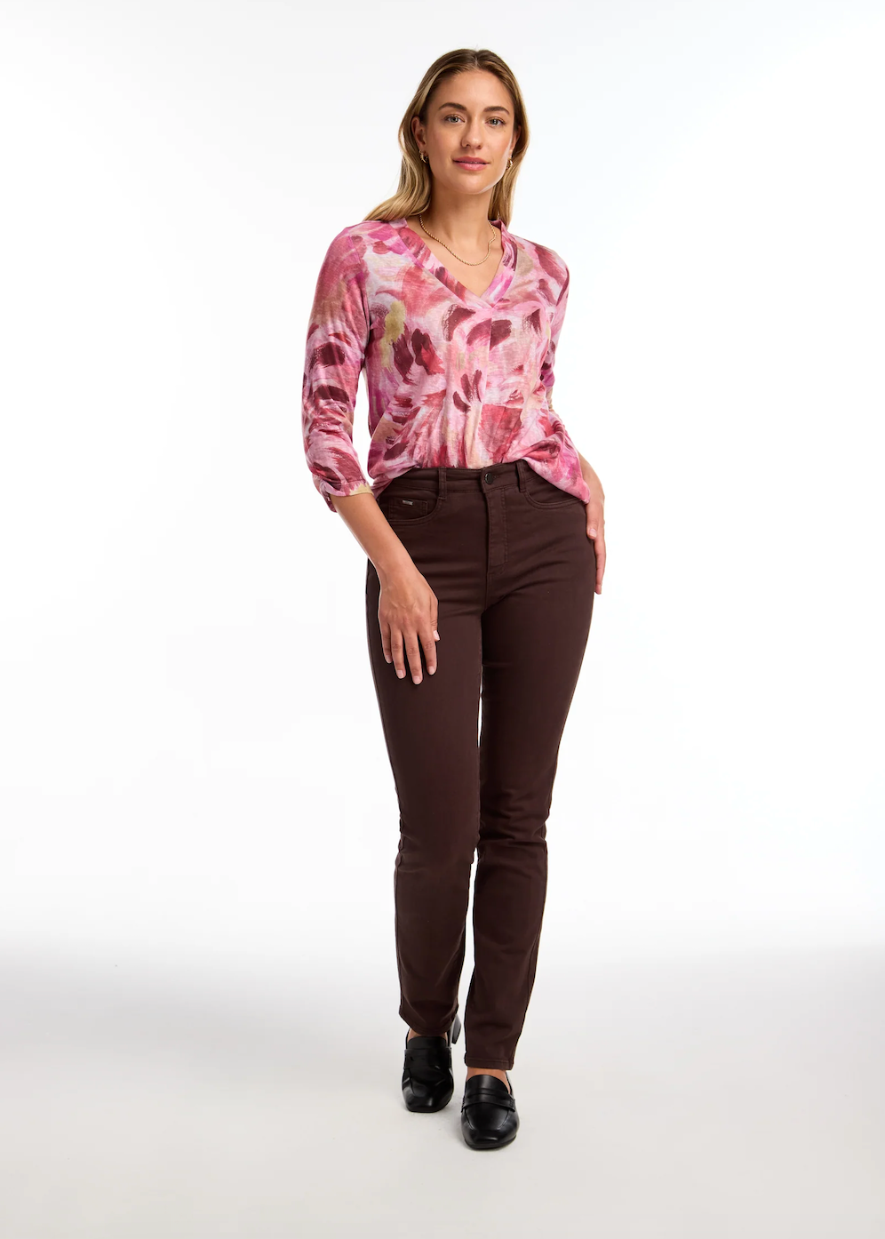 FDJ V-Neck Top Gallery Print 3373451