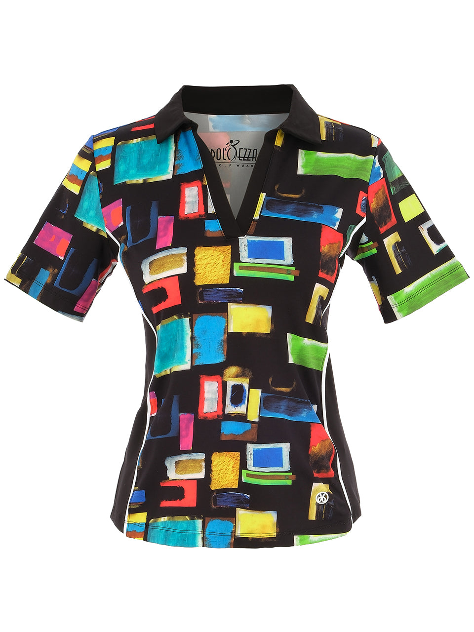 Dolcezza Golf Wear S/S Polo Top Colorful Windows 35312