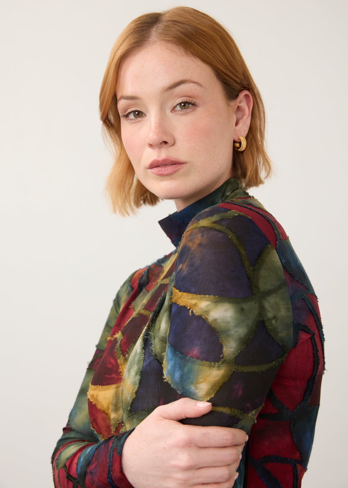 FDJ Long Sleeve Mock Neck Top Autumnal 3642126