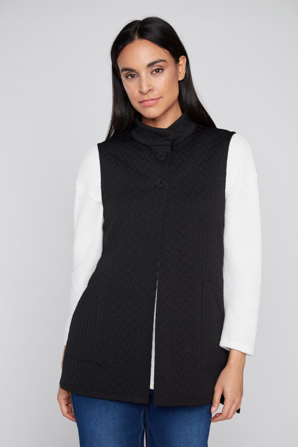Compli K Knit Vest Black 36508