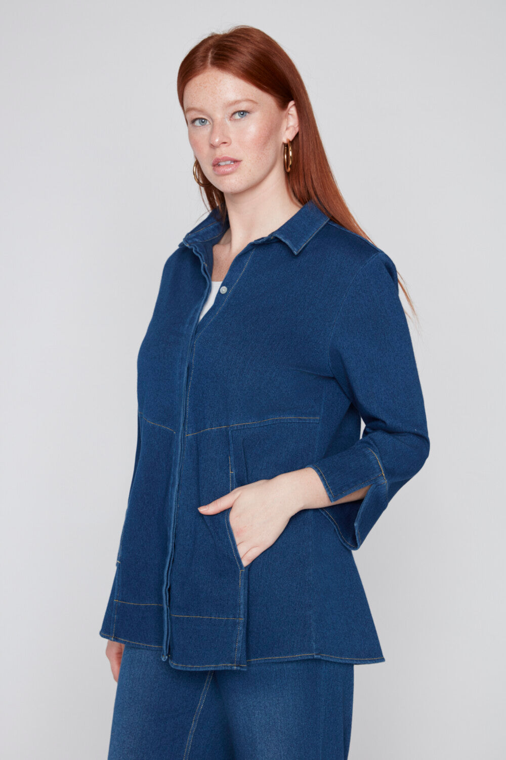 Compli K Knit Blouse Blue 36518