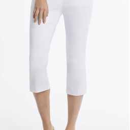 Tribal Flatten It Pull-On Capri w/Side Slit White 48250-2485-0001