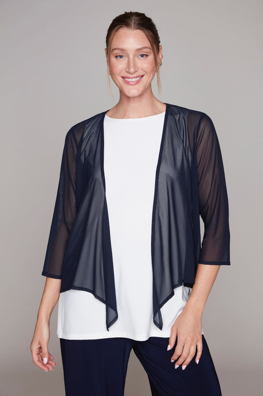 Compli K Sheer Cardigan  Navy 50189