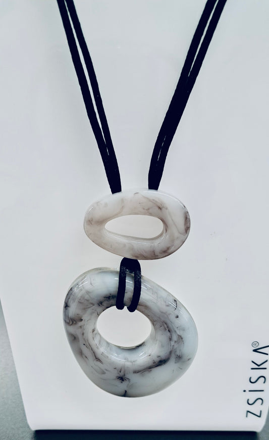 Zsiska Rhapsody 2 Bead Adjustable Necklace Marble 6430202S0AGQ00