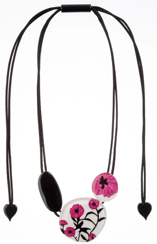 Zsiska Baila 3-Bead Necklace Pink 5430103PINKQ03