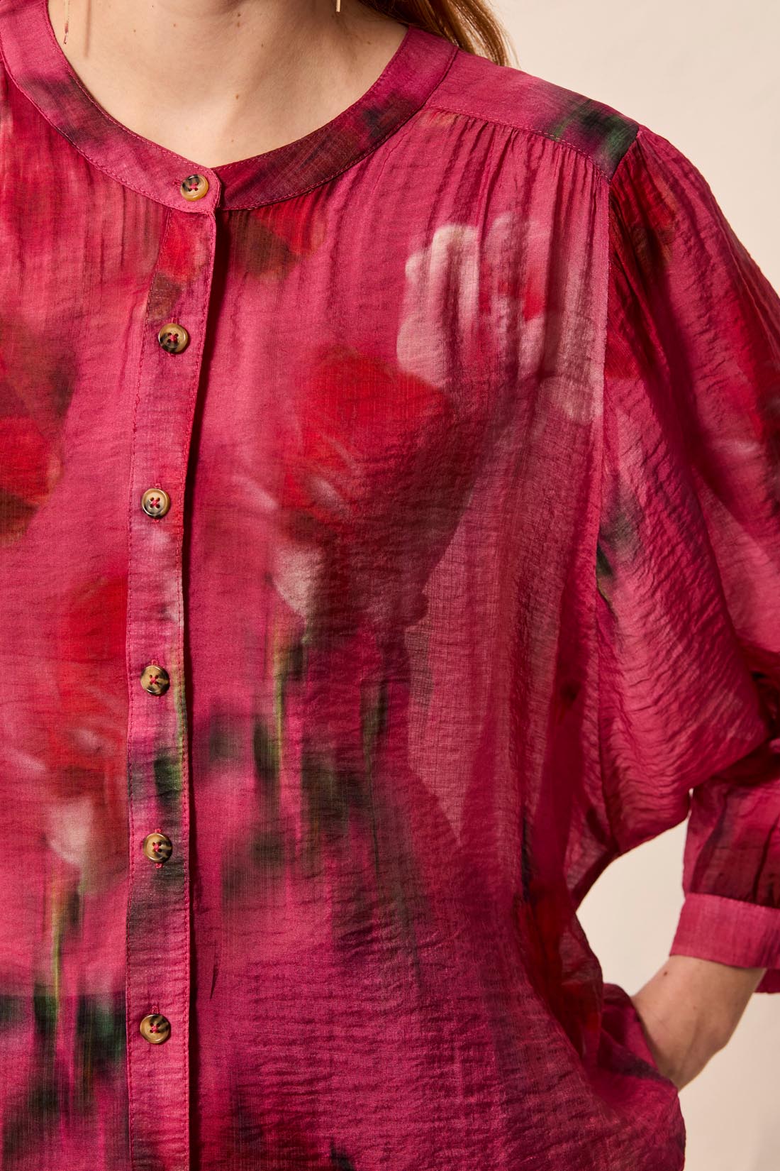Tribal Flowy Dolman Sleeve Blouse Nostalgia 55390-4996-3371