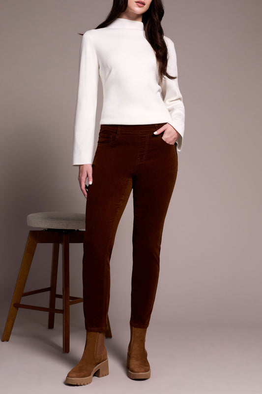 Tribal Audrey Pull On Slim Ankle Pants w/Pockets  Dk. Anise 55800-4989-3262