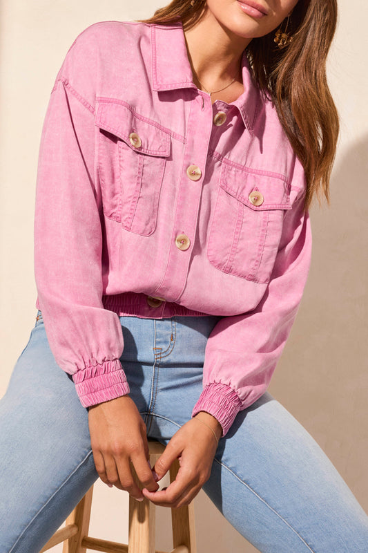 Tribal Casual Jacket w/Elastic Waist W. Orchid Sky 56580-5224-3221