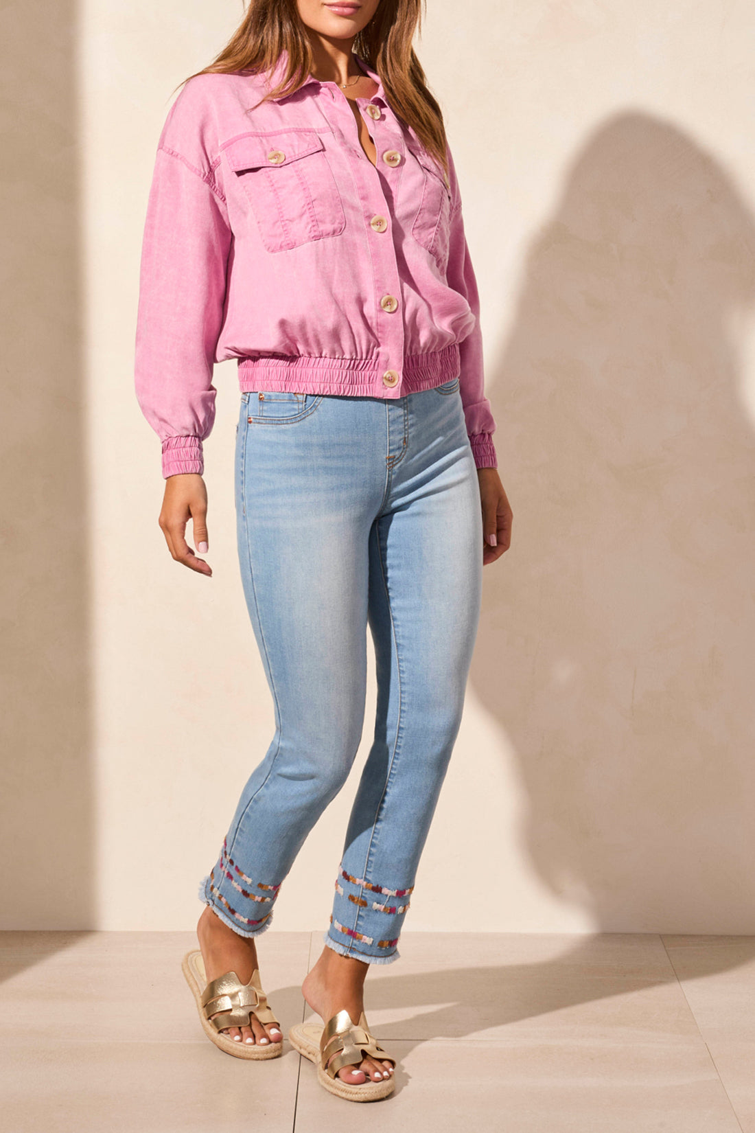 Tribal Casual Jacket w/Elastic Waist W. Orchid Sky 56580-5224-3221