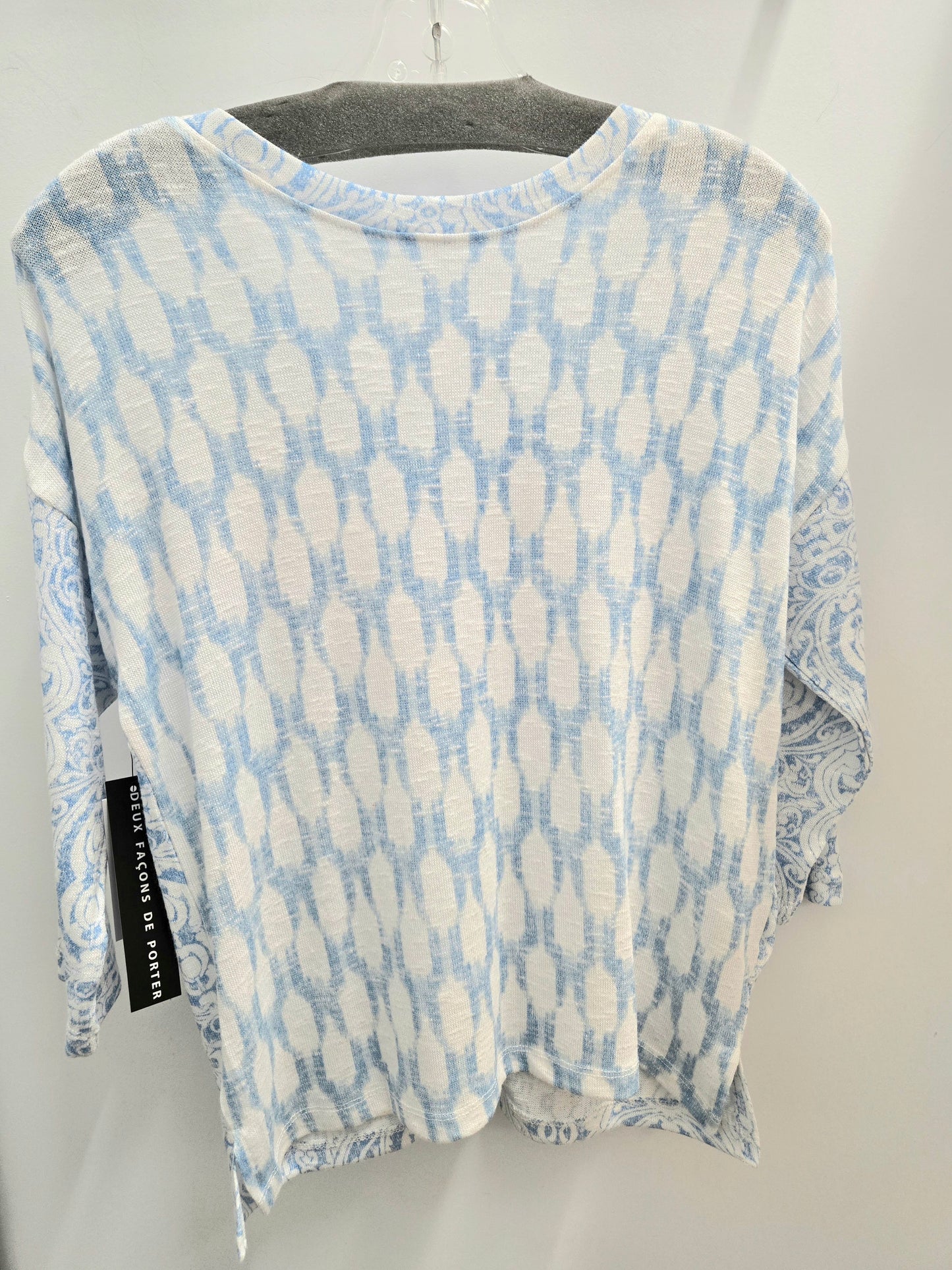 Tribal Combo Print 3/4 Sleeve Wear 2 Ways Top Sailboat 57690-1619-3185