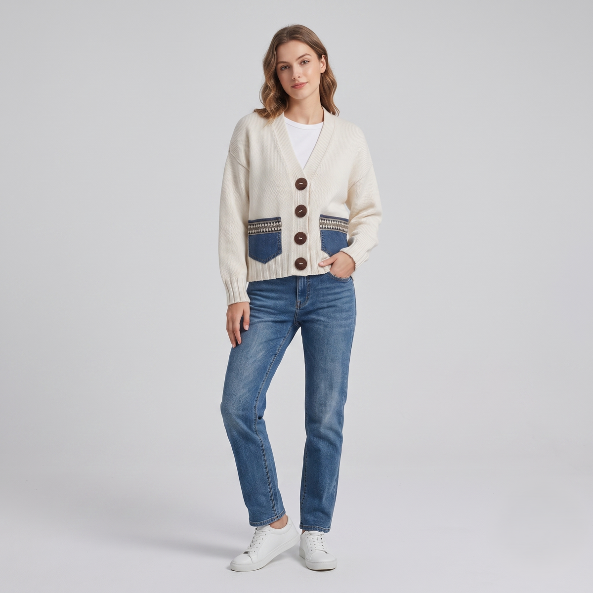 Shannon Passero Isla Cardigan  Cream 5878