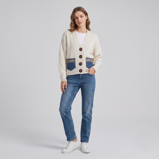 Shannon Passero Isla Cardigan  Cream 5878