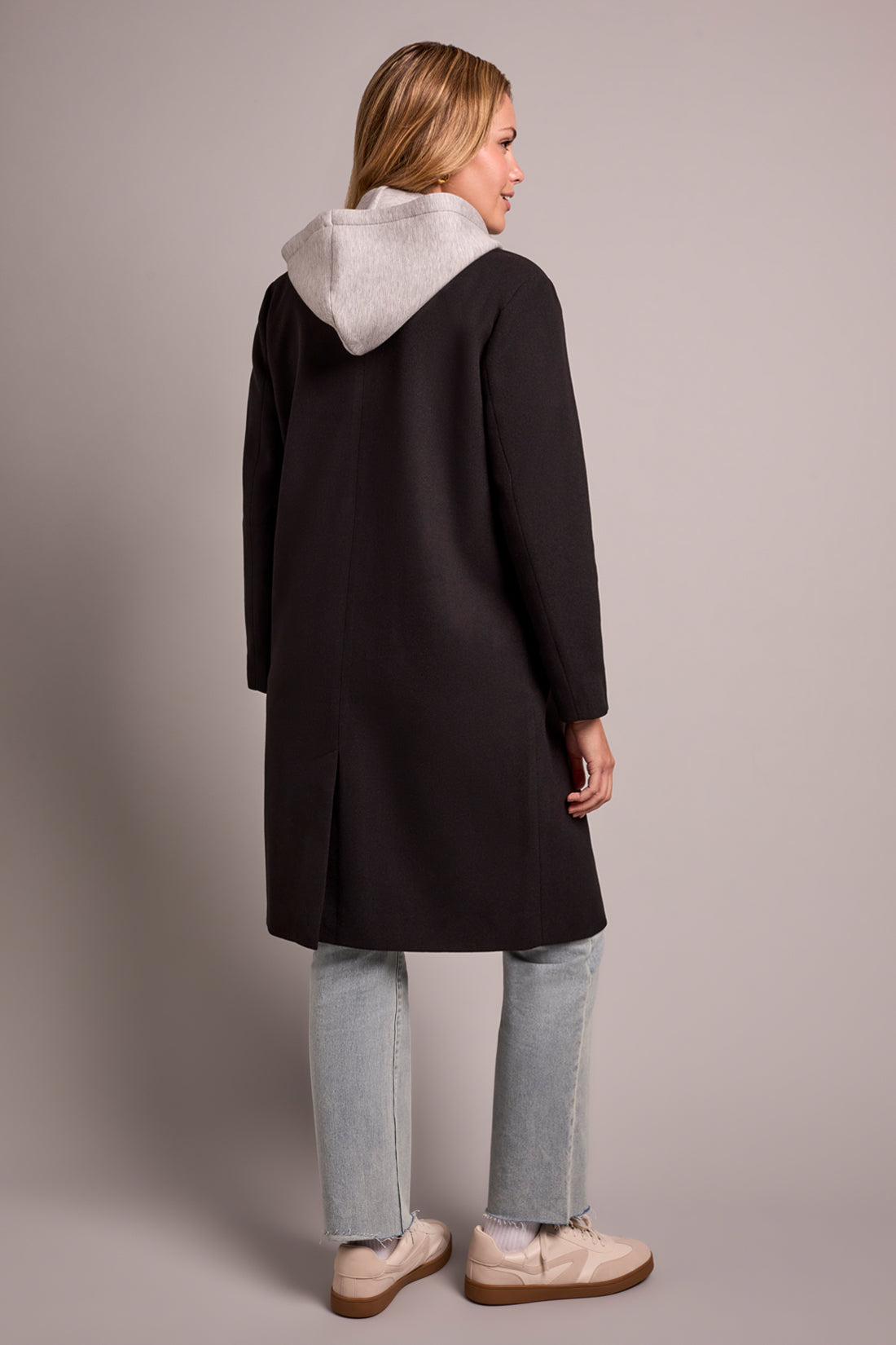 Tribal Trench Coat w/Fooler Hoodie Black 59420-5369-0002