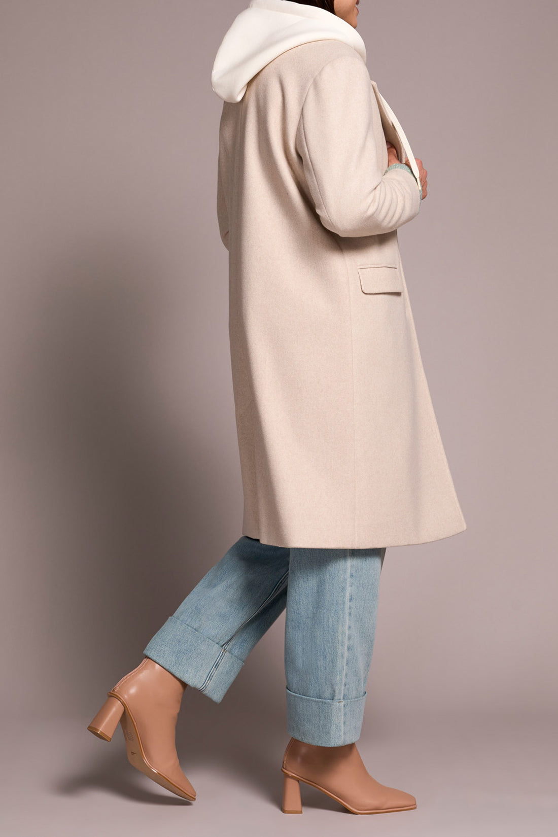 Tribal Trench Coat w/Fooler Hoodie  Oatmeal 59420-5369-0052