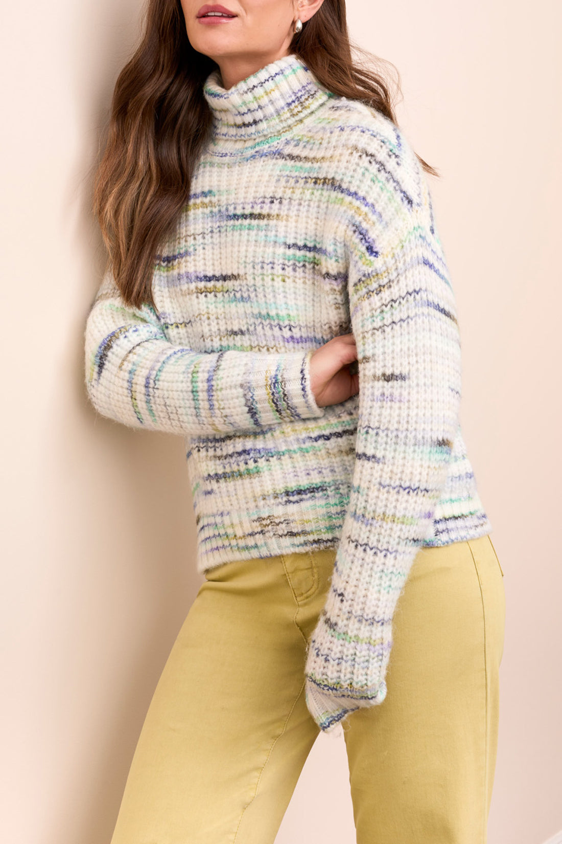 Tribal Turtleneck Sweater M. Cream 59690-5057-3288