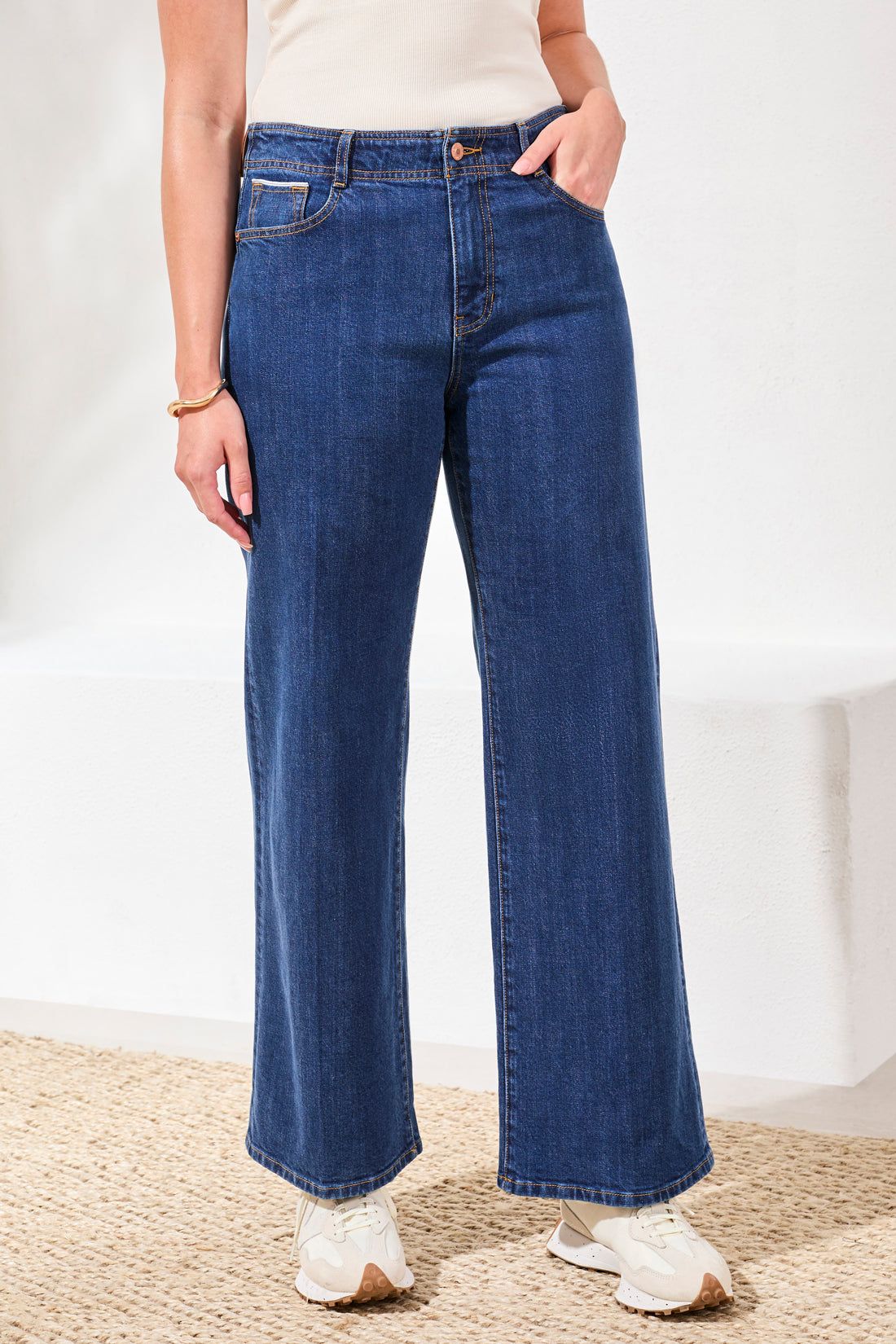 Tribal Brooke Hugging Wide Leg Denim Trouser  Bluedream 59730-1111-2515