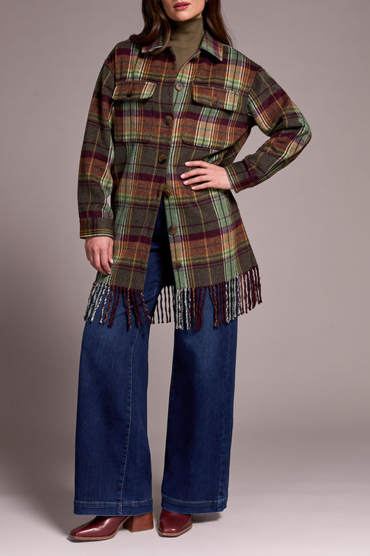Tribal Jacket w/ Fringe Hem  Passion Plum 59810-4466-2034