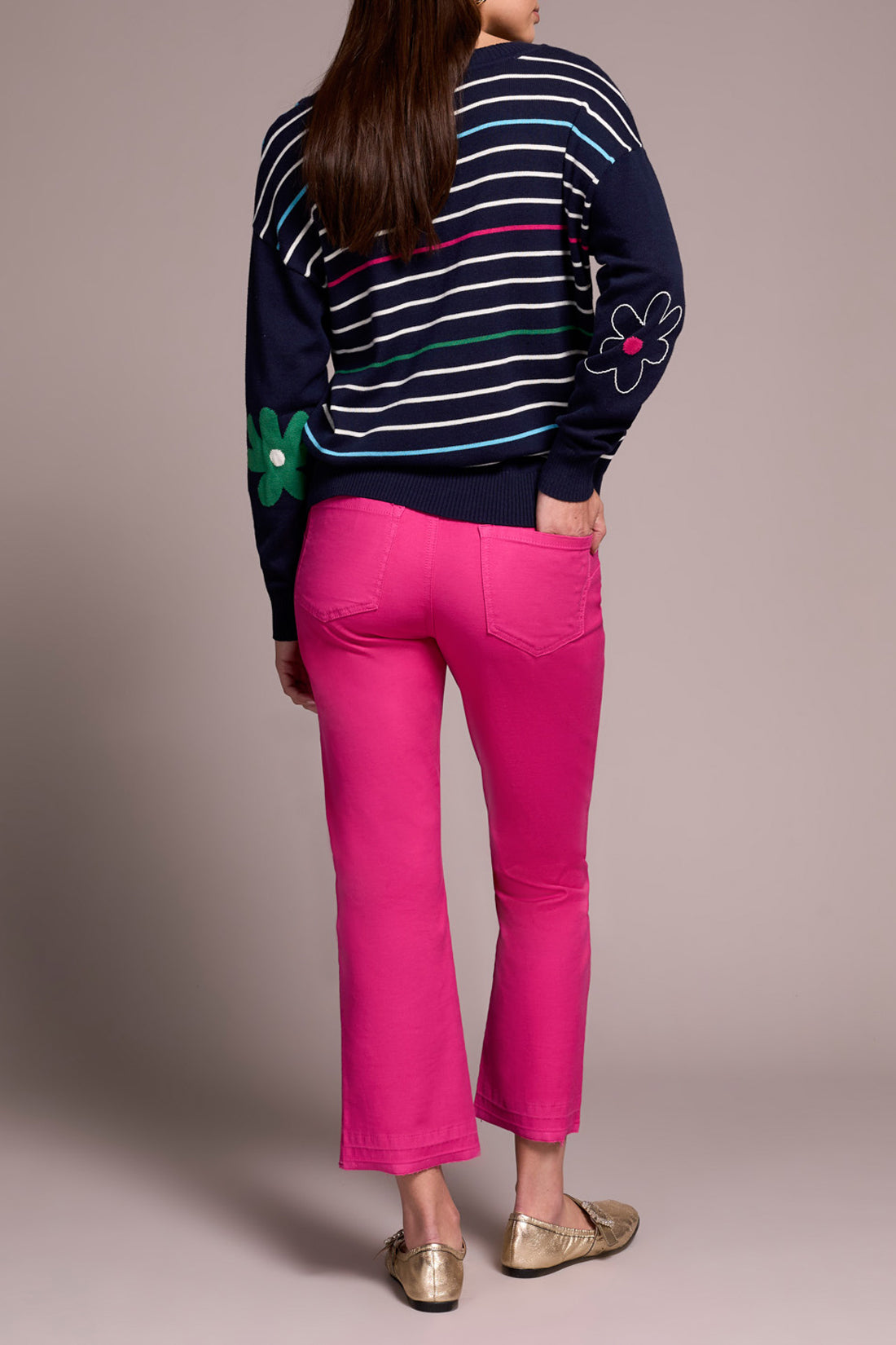 Tribal V-Neck Jacquard/Embroidered Sweater Nightfall 59930-6018-1625