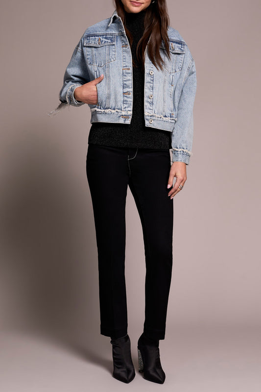 Tribal Denim Jacket w/Chain Fringe Detail Bluesnow 60210-5080-2243
