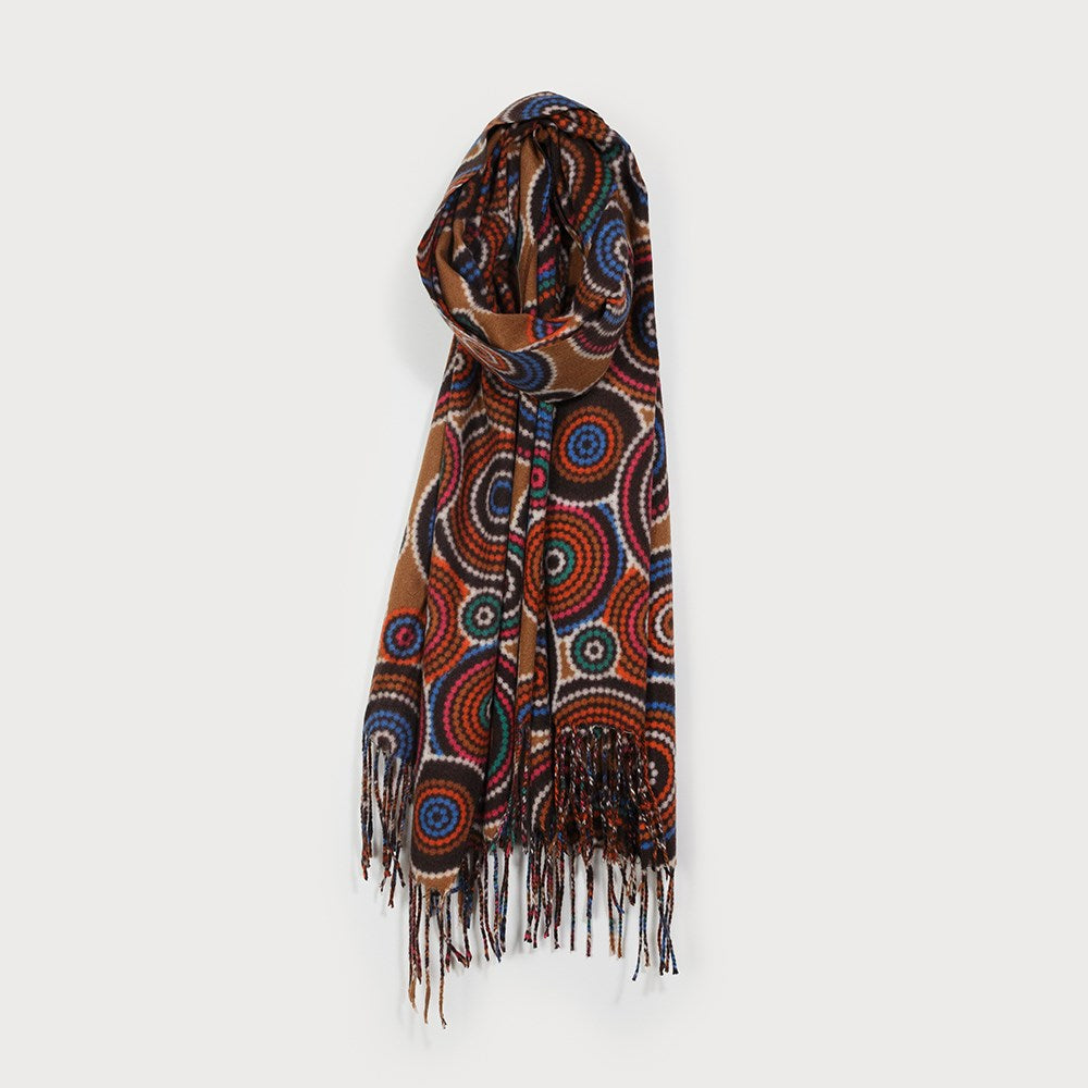 Caracol Soft and Warm Geometric Print Scarf 6217-CAM