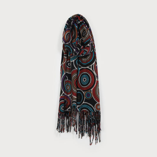 Caracol Soft and Warm Geometric Print Scarf 6217-MIX