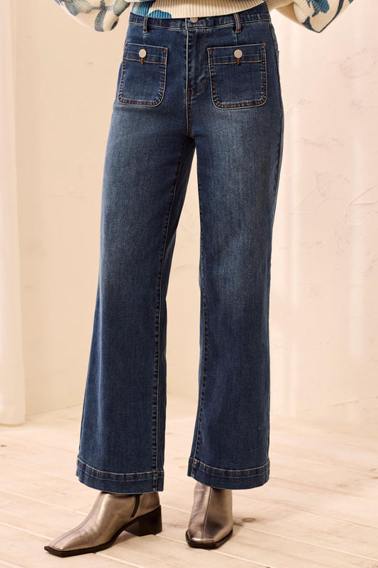Tribal Sophia Curvy Super Straight Ankle Denim Jeans Dusk 62310-2020-1611