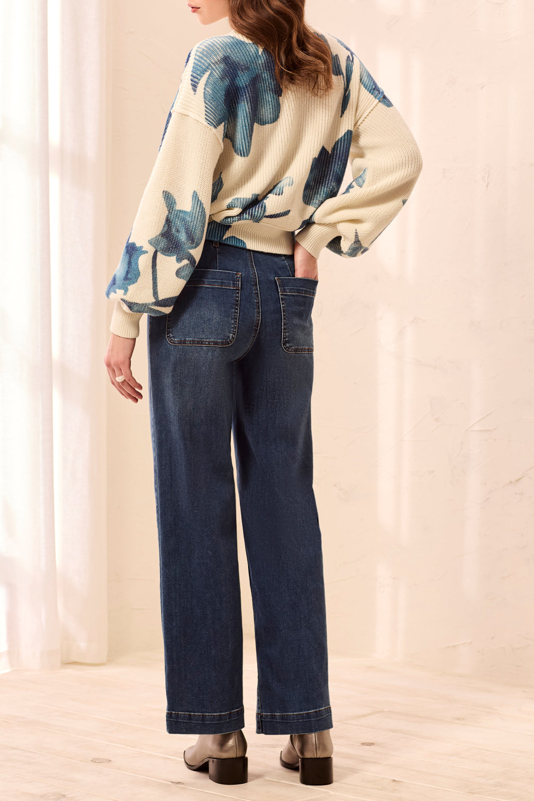 Tribal Sophia Curvy Super Straight Ankle Denim Jeans Dusk 62310-2020-1611
