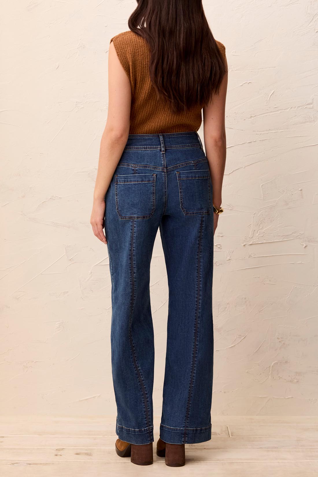 Tribal Audrey Hugging Wide Denim Trouser Dusk  62320-2020-1611